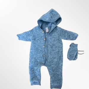 Engel baby 100% wool one piece outdoor suit and mittens